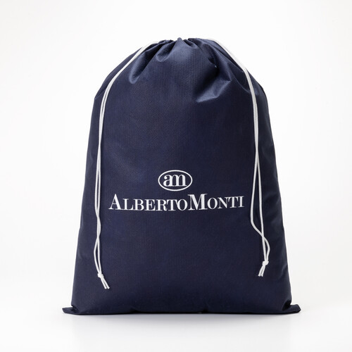 Polypropylene bag with double white drawstring closure