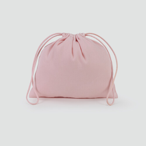 Pink jewellery bag with double drawstring closure